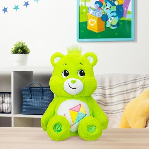 Care Bears New 2021 14" Plush - Do-Your-Best Bear - Soft Huggable Material! , Green thumbnail 7
