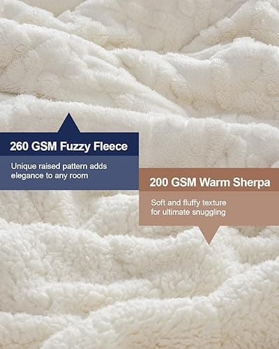 Super Fuzzy Soft Sherpa Fleece Weighted Blanket, 15 lbs Dual Sided Fluffy Heavy Weighted Blankets for Adults - No Bunching with Double Layers of Soft Inner Lining (48"x 72", 15 Pounds) thumbnail 4