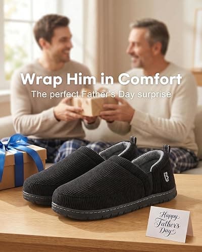 LongBay Men's Slippers Two Tone Comfy Memory Foam Slip-On Indoor Outdoor House Shoes Bedroom Loafers thumbnail 3