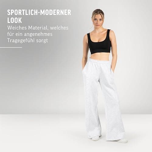SMILODOX Jogginghose Damen Siara, Bequeme & stylische Freizeithose mit elastischem Bund und Seitentaschen, Trainingshose mit verstellbarem Beinabschluss im Oversize Fit, Für Fitness, Yoga & Freizeit thumbnail 3