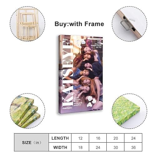 KATSEYE (9) Canvas Poster Bedroom Decor Sports Landscape Office Room Decor Gift Frame-style 12x18inch(30x45cm) thumbnail 2