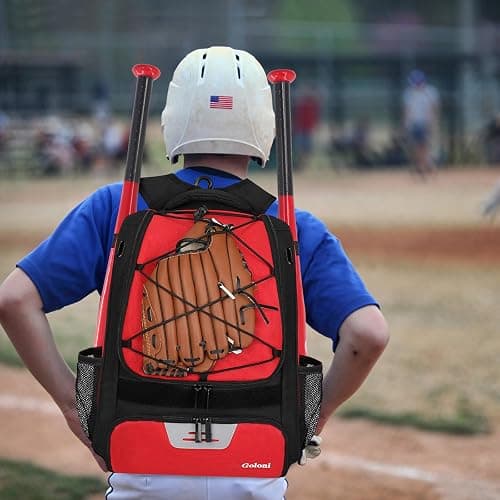 Goloni | Baseball Backpack,Baseball Bag for Adult,Softball Bat Bag with Shoes Compartment,Large Main Compartment for Helmet & accessories, Fence Hook thumbnail 6
