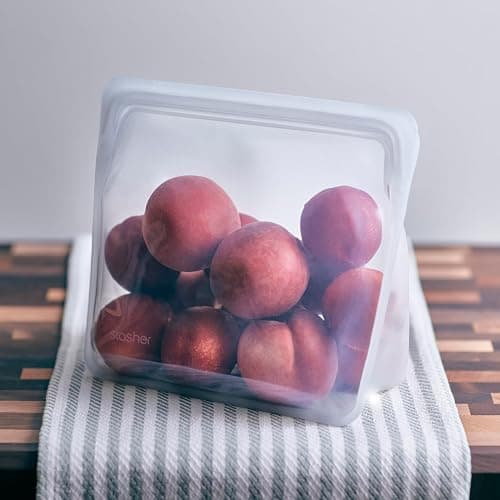 Stasher Premium Silicone Reusable Food Storage Stand-Up Bag Mega, Clear, Microwave, Sous Vide, Dishwasher, Oven and Freezer Safe, BPA Free, Leak-free, Eco-friendly, 104 Oz thumbnail 11