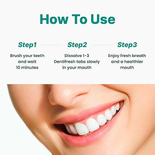 K-Nutra Dentifresh Mint Xylitol Tabs – Oral Probiotics for Bad Breath, Dry Mouth & Fresh Breath, 7 Billion CFU, Sugar-Free, GMO-Free, Gluten-Free, Natural Mint Flavor, 30 Tablets (Improved Formula) thumbnail 7