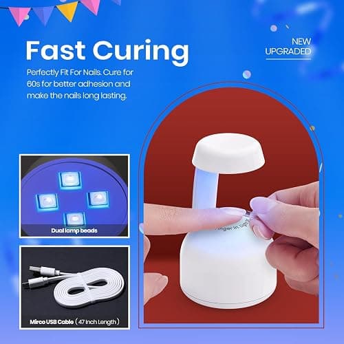 Beetles Mini Uv Light for Gel Nails Flash Curing Innovative with Smart Sensor for Easy and Fast Extension System, Portable Manicure Uv Led Light for Gel Nail Polish Diy thumbnail 5