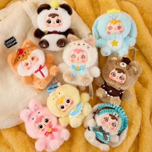 CALEMBOU Plush Blind Box, Kawaii Samuel Cute Theater Series Stuffed Blind Box Keychain, Kawaii Mystery Vinyl Plush Bag Charms Collectible for Birthday Christmas thumbnail 4