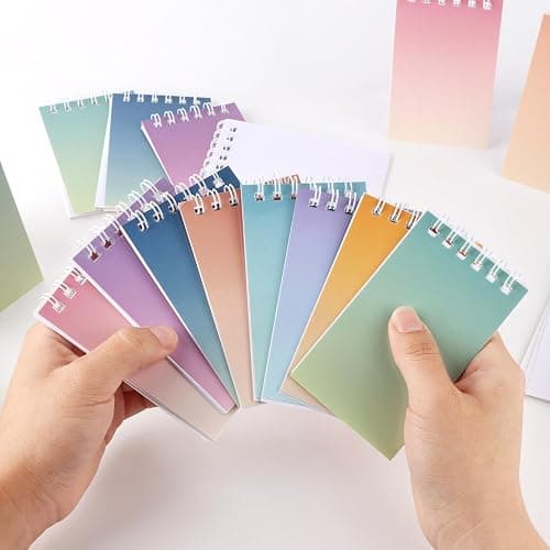 Hooqict 24 Pack Pocket Notebook Mini Notebooks Party Favors Small Spiral Notepads Mini Journal Bulk Pocket Notepad Memo Writing Pads for Classroom School Office Supplies, 3.9 x 2.4 Inches thumbnail 4