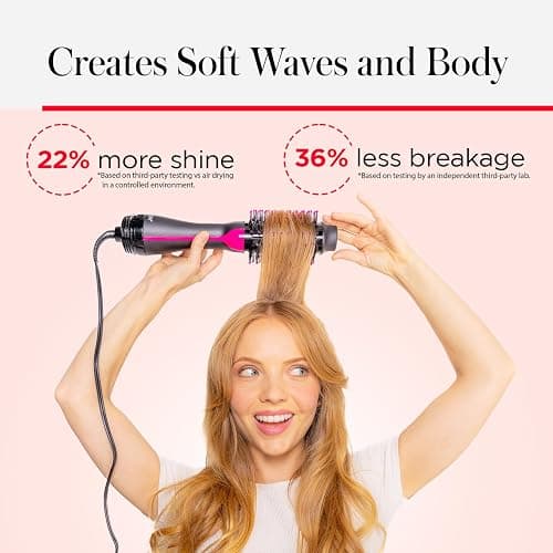 REVLON One-Step Volumizer Hair Dryer and Styler, for Less Frizz, More Shine, and Reduced Heat Damage for Salon Style Round Brush for Blowout, Black (Amazon Exclusive) - Black - 1.0 VOLUMIZER thumbnail 5