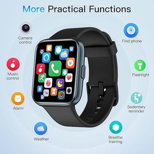 Smart Watch for Men Women (Answer/Make Call), Alexa Built-in, 1.8" Touch Screen Fitness Watch with SpO2 Heart Rate Sleep Monitor, 100 Sport, IP68 Waterproof Step Counter Smartwatch for iPhone Android thumbnail 8