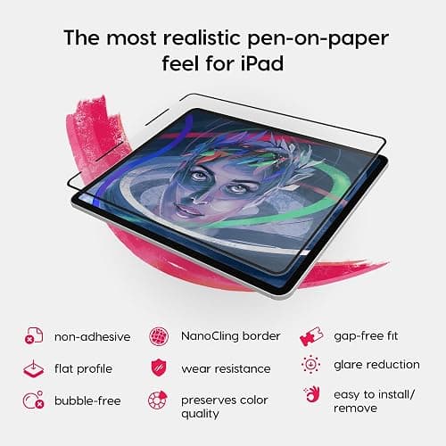Astropad Rock Paper Pencil v3.0 – Paper Screen Protector for iPad Air 11-in (M2/M3/M4) & (M3, 2025) & iPad 10.9-in. (10th & 11th Gen) + Apple Pencil Tips 2 Pack – Compatible with Apple Pencil 1st/2nd Gens and Pencil Pro thumbnail 4