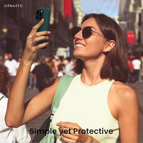 ORNARTO Compatible with iPhone 16 Pro Case 6.3", Slim Liquid Silicone 3 Layers Soft Gel Rubber Shockproof Protective Case with Anti-Scratch Microfiber Lining-Olive Green thumbnail 6