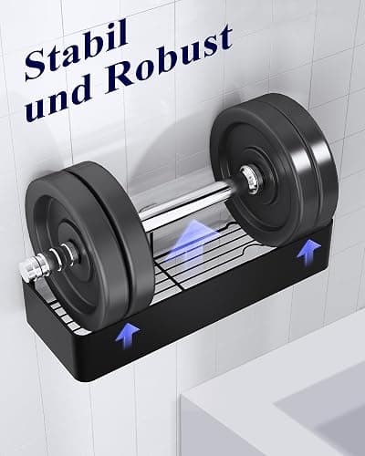 Kitsure Duschablage ohne Bohren - 2 Stück rostfreie Badezimmer Organizer, schnell trocknende Badregal ohne Bohren mit großer Kapazität, langlebige Shampoo Halterung für Duschel, 4027BL thumbnail 5