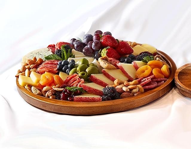 Festa Fresh Glass Salad Bowl Set with Acacia Wood Base, Lid and Serving Utensils, Clear 10 Inch 160 oz Party Bowl for Elegant Practical Serving thumbnail 4