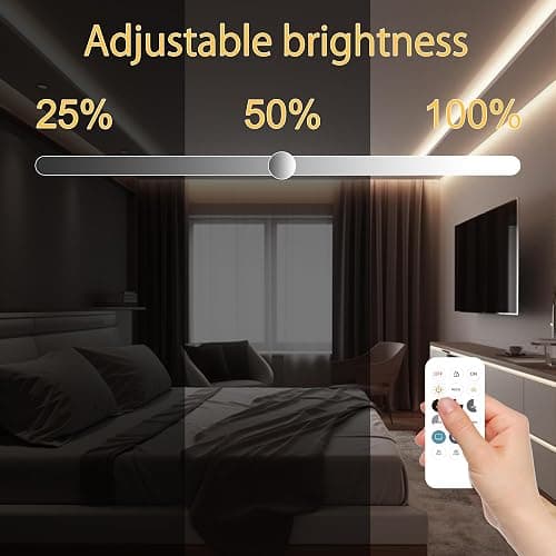 AXMOTUT COB LED Strip Light with Remote, Dimmable 32.8FT/10M Flexible High Density LED Light,4000K Natural White 3200LEDs Super Bright LED Light Strip CRI 90+ for Bedroom,Kitchen,DIY Home Decoration thumbnail 2