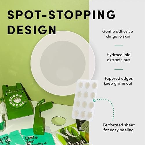 Dots for Spots Pimple Patches For Face - Stocking Stuffers For Teens - Fast Acting, Translucent Hydrocolloid Zit Patches that Unclog Pores Korean Skin Care - Vegan, Cruelty Free - (60 count) thumbnail 7