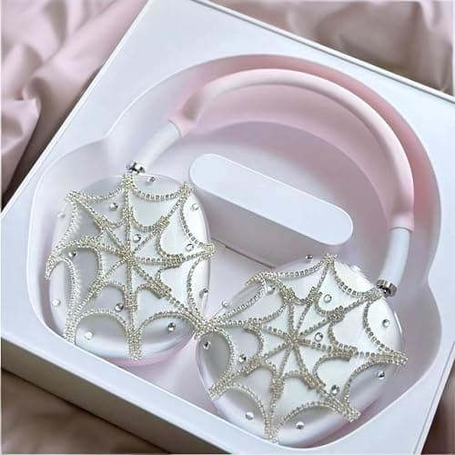 Rhinestones Spider Web AirPods Max Cover Glittering Headphones Case for Airpods Max Cute Airpod Pro Max Ear Covers Protective Accessories thumbnail 6
