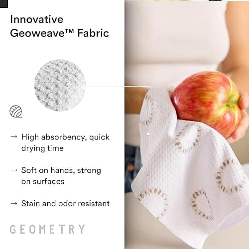 GEOMETRY Dishcloth – Evergreen Collection – Quick-Dry, Ultra-Absorbent, Reusable Microfiber Kitchen Towels for Drying & Cleaning - Pebble Play - 3 Pack thumbnail 6