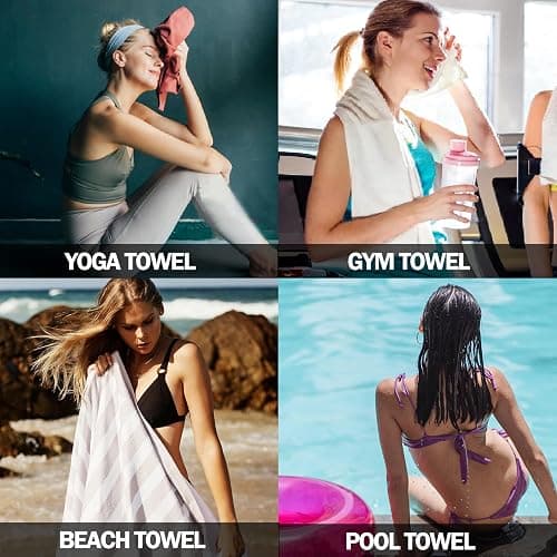 Quick Dry Camping Towel, Microfiber Travel Towel 3 Size at 1 Pack,Fast Drying Towel Set for Camping, Beach, Gym, Sports, Yoga & Swimming Pool, Army Green thumbnail 8