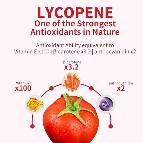 GANOHERB Lycopene Supplement 100mg, Lycopene Capsule with 200mg Reishi Mushroom for Overall Health, 2 Month Supply, Non-GMO & Gluten Free, Vegan, 60 Rapid Release Capsules thumbnail 4