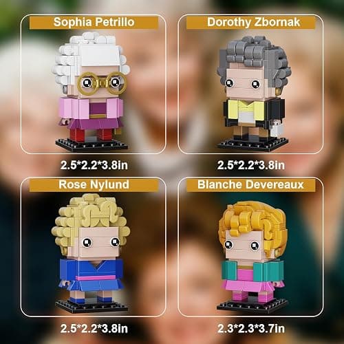 The Golden Lady Building Blocks, 4 Figures of The Single Women, Petrillo, Nylund, Zbornak and Devereaux, Stable Lovely Toy is Symbol of Girls Friendship Present, Compatible with Lego（610pcs） thumbnail 4