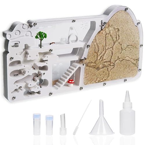 Ant Farm Castle - Large Viewing Area - Care for Live Ants - Ant Colony Observation Kits with Sand Habitat - Educational Science Gifts for Boys, Girls - Ant Farms for Kids, Adults, Student (Yellow) - Image 1