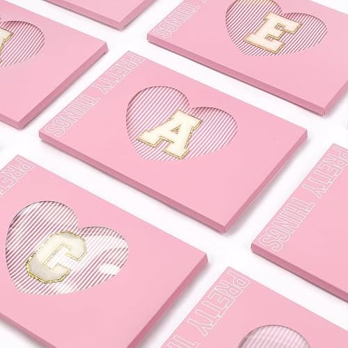2 PCS Initial Makeup Bags for Women: Cosmetic Bag for Travel Toiletry - Birthday Gifts for 11 12 13 14 15 16 17 18 Years Old Girl Graduation Teacher Gift- Teen Girl Gifts Trendy Stuff - Pink A thumbnail 5