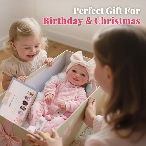 BABESIDE Reborn Baby Dolls Sunny - 17Inch Cute Soft Vinyl Realistic Baby Doll Poseable Smiling Real Life Baby Dolls with Complete Accessories for 3+ Years Old Gifts thumbnail 5