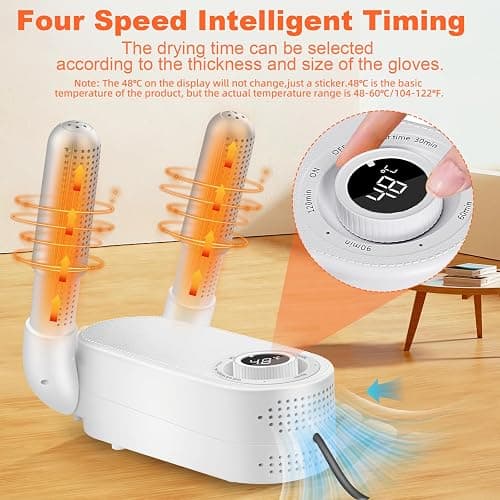 Boxing Glove Dryer with Intelligent Timer, Constant Temperature Punching Gloves Dryer for Kids and Adults Effectively Eliminates Odors thumbnail 2