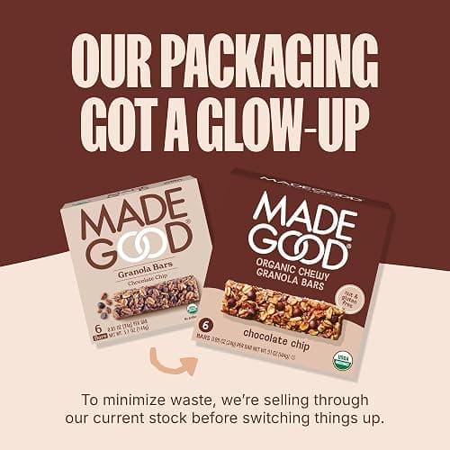 MadeGood Chocolate Chip Chewy Granola Bars, 40-Pack, Gluten Free Snacks | Dairy free, nutrients from vegetables for lunch boxes, on the go, 90 calories and Kosher, individually wrapped thumbnail 7