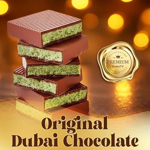 Dubai Chocolate Bar ‒ 2.3 oz | Milky Crispy Chocolate with Crunchy Kunafa & Rich Pistachio Paste ‒ Gourmet Dessert Bar thumbnail 3