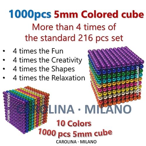 Updated -𝙈𝙖𝙜𝙣𝙚𝙩𝙞𝙘- Balls 1000 5mm Building Slime Desk Toys for Stress Relief, 𝑴𝒂𝒈𝒏𝒆𝒕- Balls Fidget Toys Stress Reliever Office Putty Beads Toys Slime for 16+ v93 thumbnail 2