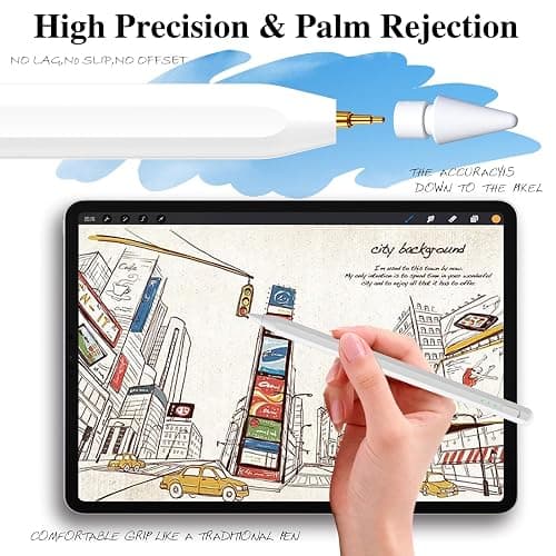 Stylus Pen for iPad11&10thGen,14Mins Faster Charge, with Pencil Holder,Palm Rejection, Tilt Sensitivity, for iPad Air11&13-inch(M3/M2), iPad Pro 11&13-inch (M4),iPad 6-11th,iPad Pro 11/12.9 inch thumbnail 6