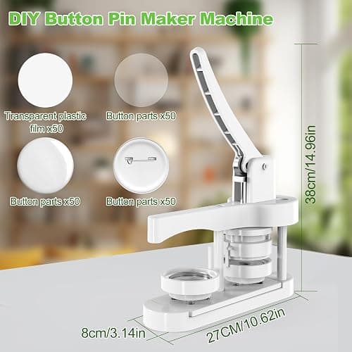 Button Maker Machine 58mm, Easy DIY Pin Maker Machine, No Setup Button Maker for Kids Crafts, Parties, School Projects & Beginners thumbnail 7