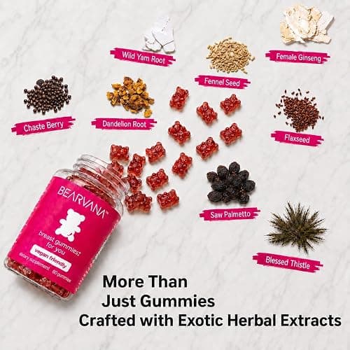 BEARVANA Top & Peach Support Women's Multivitamin Gummies, 120 CT(Berry) | Plant-Based Multivitamin Supplement for Women's Daily Wellness Support, Vegan-Friendly, Gluten-Free, Cruelty-Free and Non-GMO thumbnail 3