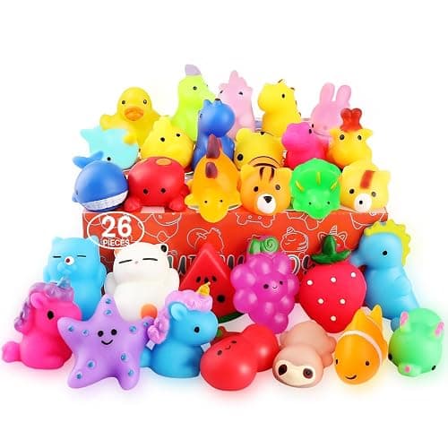 nobasco Squishies, 26 Pack Mochi Squishy Toys - Kawaii Cat Squishys Slow Rising Animals - Party Favors, Goodie Bag, Birthday Gifts, Mini Squishies Stress Reliever Toy - Image 1