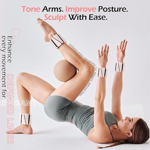 INDEPANDIA Wrist Ankle Weights for Women & Men, 2lbs/4lbs Adjustable Weighted Bangles to Boost Calorie Burn & Strength, Arm & Leg Weights for Pilates, Yoga, Walking, Barre, Gym & Home Workout thumbnail 3