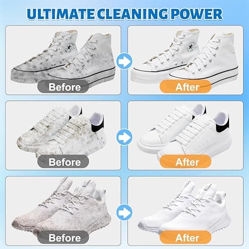 Jevvu Shoe Cleaner, Sneaker Cleaner Foam for Removing Stains and Dirt, Shoe Cleaning Kit for White Shoes thumbnail 2