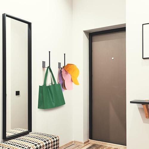 Durmmur 2 Pack Hat Racks for Baseball Caps, Stainless Steel Hat Organizer for Baseball Cap, Hat Holder Storage Organizer, Hat Hanger Strong Adhesive/Wall Drilled for Door, Bedroom, Closet(Black 6 in) thumbnail 8