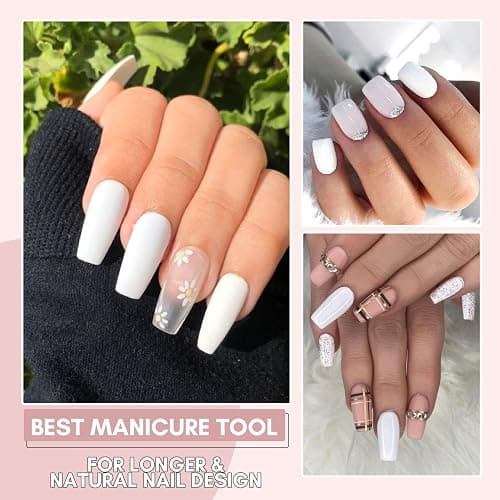 Makartt Poly Nail Gel White Hem-Free 50ML Nail Extension Builder for French Manicure, Hard Gels for Nails Strengthener Long-Lasting Salon Nail Art Design Easy DIY at Home thumbnail 8