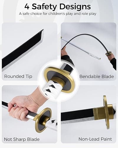Cold Blade Toy Sword - 41 inches Toy Katana Replica with Holster Belt and Display Stand - Sword with Authentic Design thumbnail 4