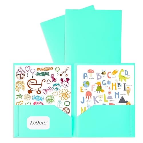 Aegero Plastic Folders with Pockets (7 Pack, Sweet Colors), Durable Heavy Duty File Folders with Business Card Slot, 2-Pocket Folder for Schoolwork & Office,Letter Size thumbnail 4