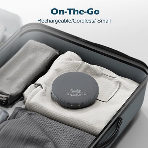 REACHER Super Loud Alarm Clock for Heavy Sleepers Adults Teens, Vibrating Alarm Clock Bed Shaker Under Pillow, Rechargeable Battery Powered for Travel, Auto-Dim, Portable thumbnail 7