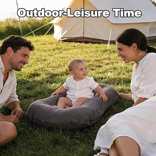 Baby Lounger - Snuggle Cozy Me Infant Lounger for Newborns | Breathable & Soft, Portable Awake-Time Pad, Essential Baby Gift (Lounger Cover Included) thumbnail 6
