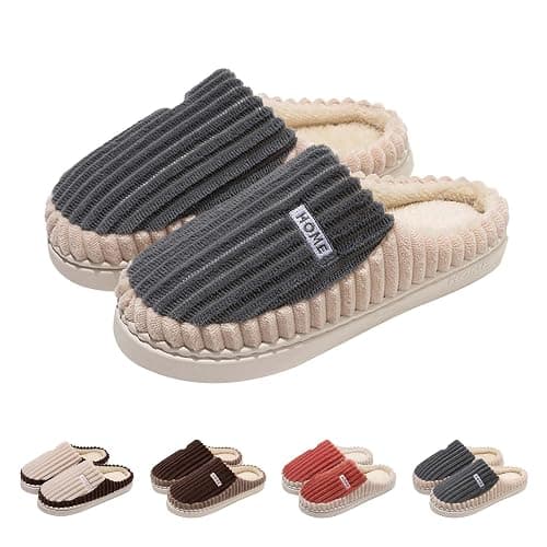 Winter Slippers for Women UK, Warm Memory Foam Indoor House Shoes with Arch Support, Cozy Anti-Slip and Wide Fit Non-Slip Bathroom Slippers Wide Fit Plantar Fasciitis thumbnail 5