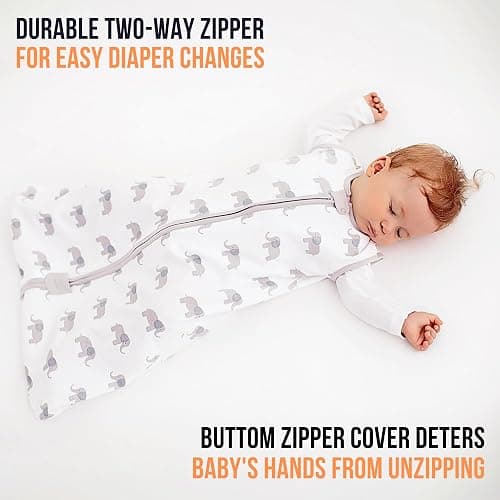 Mama Cheetah Baby Sleep Sack 0.5 TOG, Organic Cotton Baby Wearable Blanket with Two-Way Zipper, Swaddle Transition Baby Sleeping Bag for Newborn Infant Toddler Boy Girl, 0-6 Months thumbnail 9