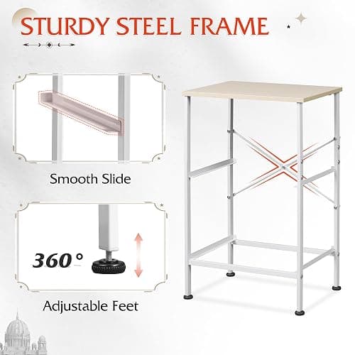 WLIVE Nightstand, Nightstand with 2 Drawers, Bedside Furniture, Night Stand, Small Dresser for Bedroom, College Dorm, End Table with Fabric Bins, Dormitory, Light Grey, Size L thumbnail 7