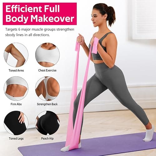 WALITO Resistance Bands for Working Out, Exercise Bands for Women and Men, Workout Bands for Physical Therapy, Stretch, Recovery, Pilates, Rehab, Strength Training and Home Gym thumbnail 4