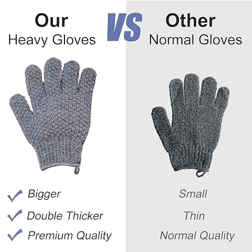 Yiclick 12Pcs Heavy Exfoliating Gloves, Body Scrub Glove For Shower Bath, Body Scrub Exfoliator, Exfoliating Body Scrubber for Bath Shower Exfoliation, Exfoliate Sponge Loofah Washcloth Mitt Men Women thumbnail 4