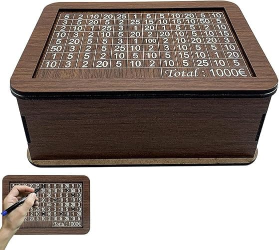 Cash Vault Wooden Savings Box,Piggy Bank for Adults Kids,3D Puzzle Coin Bank with Counting Target,Timber Savings Goals for Boys Grils Money Box (1000 Dollar(Small Size)) thumbnail 7