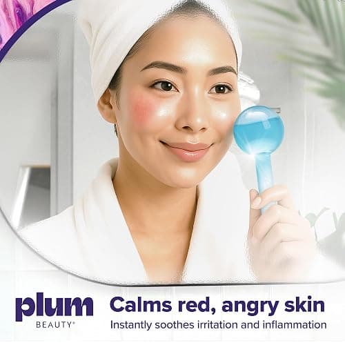 Plum Beauty Facial Ice Globes - Cooling Massage Tools for Refreshing Skincare Routine, Enhances Self Care, Reduces Puffiness - Set of 2 thumbnail 3